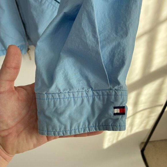 Vintage Tommy Hilfiger 100% Cotton Zip Blue Cotton Zip Up Jacket, Size Large - Picture 4 of 8